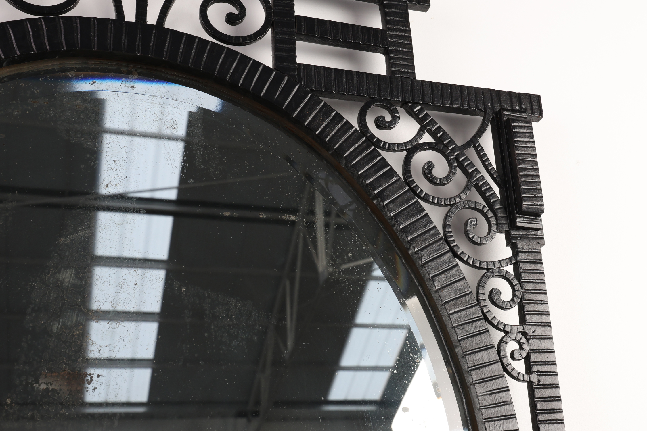 Art Deco Wrought Iron Mirror, France, 1925thumbnail